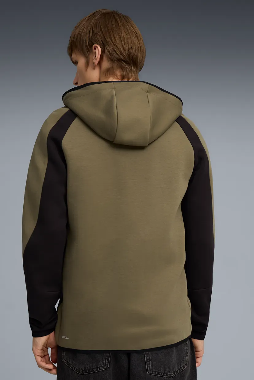 Мужское оливковое худи Evostripe Full-zip Hoodie Men 3