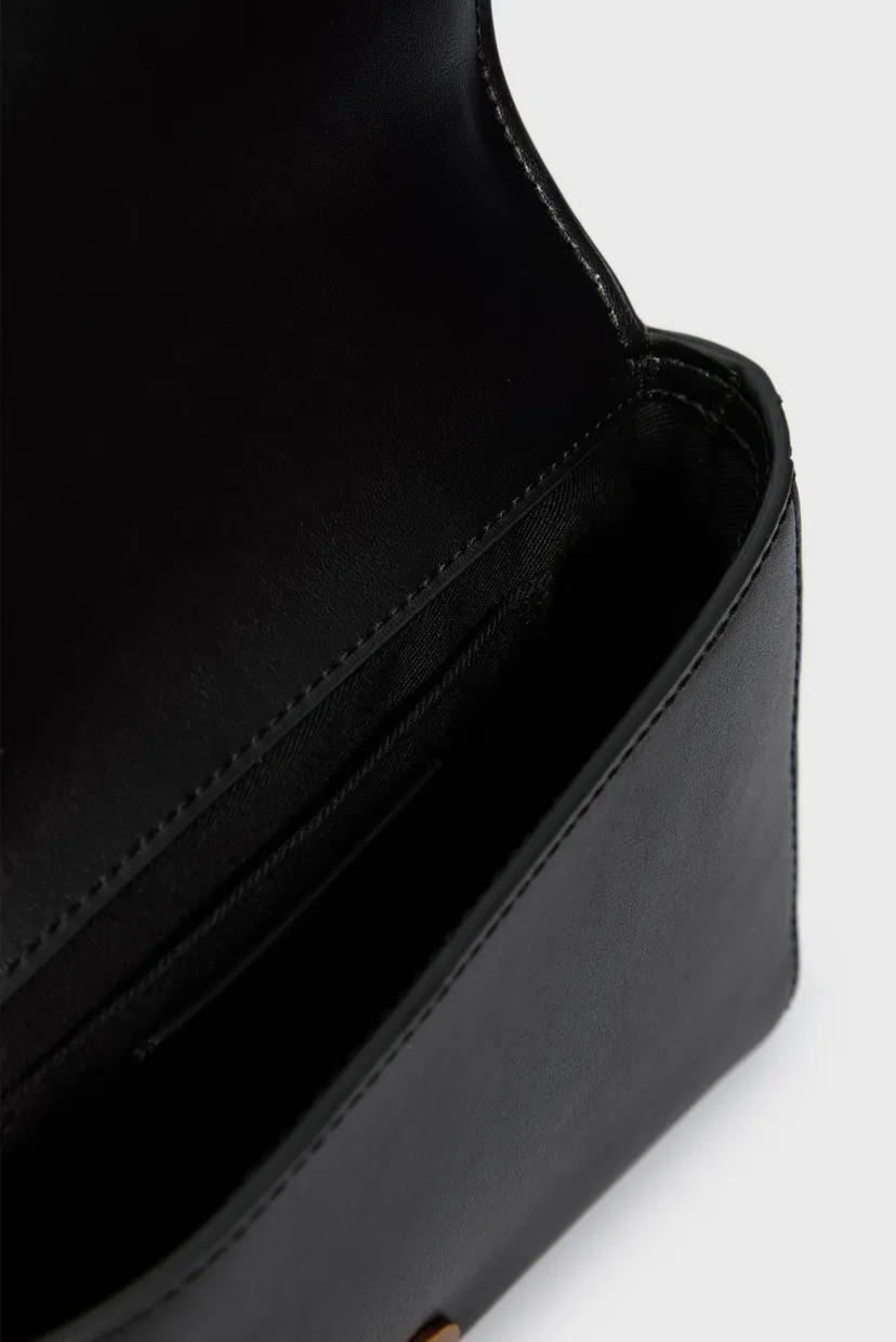 Женская черная кожаная сумка K AUTOGRAPH SM CROSSBODY 5