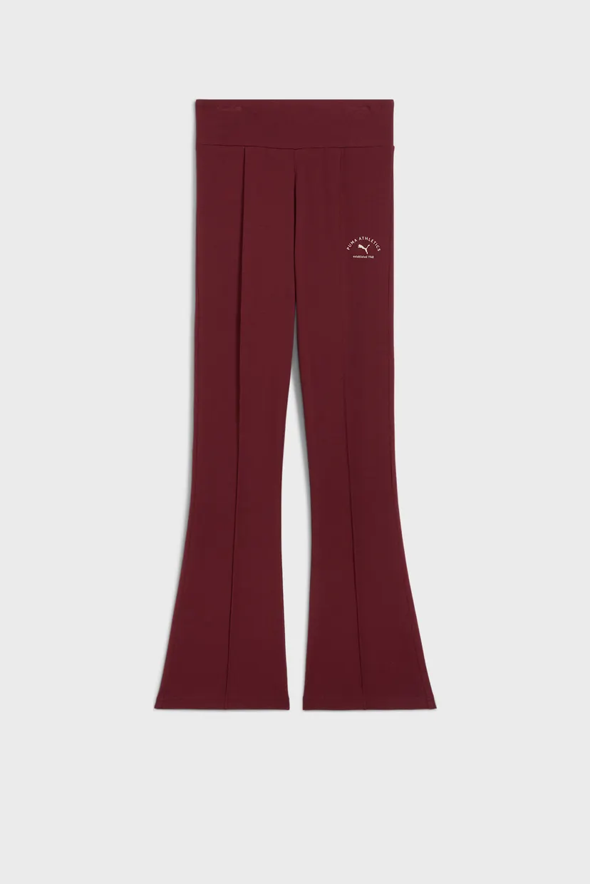 Детские бордовые спортивные брюки PUMA Class Flared Leggings Youth 4
