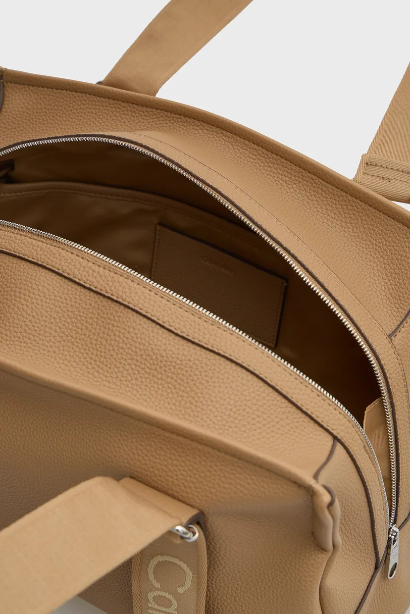 Жіноча бежева сумка WEBBING STRAP TOTE 5