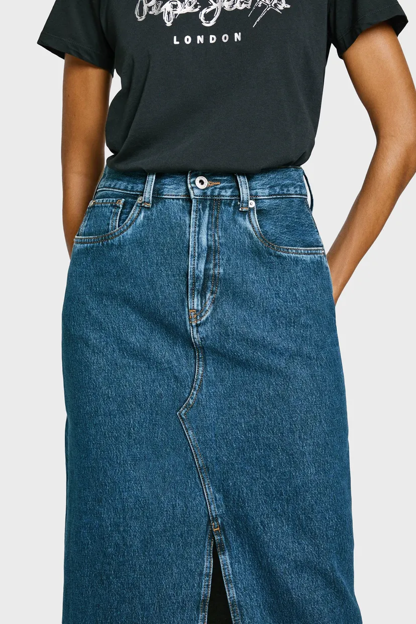 Женская синяя джинсовая юбка MAXI SKIRT HW 4