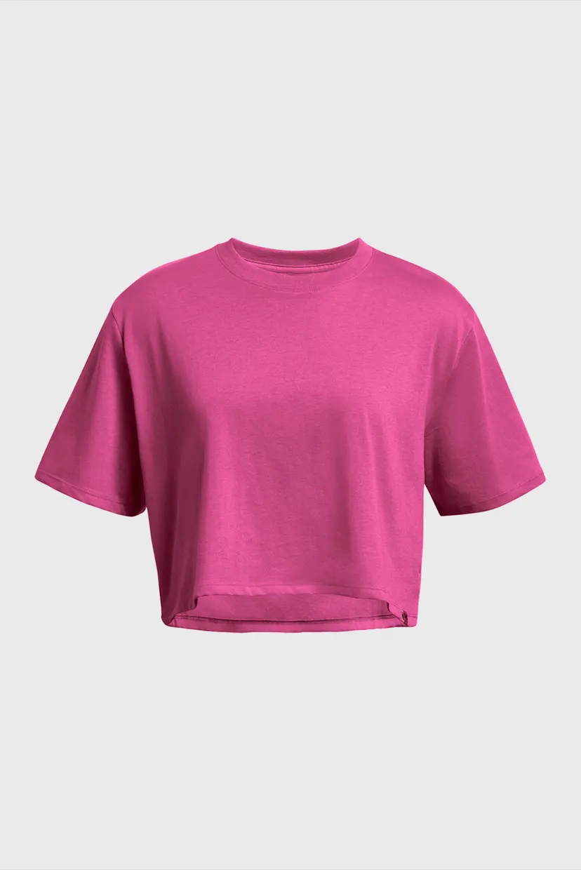 Женская розовая футболка Campus Boxy Crop SS 4