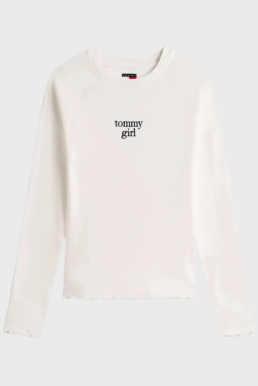 Женский белый лонгслив TOMMY GIRL STAR 5