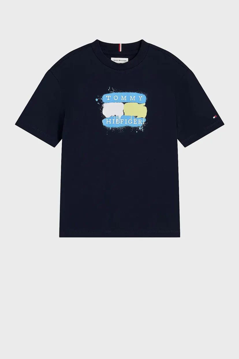 Детская темно-синяя футболка TOMMY FLAG GRAFFITI T-SHIRT SS 5