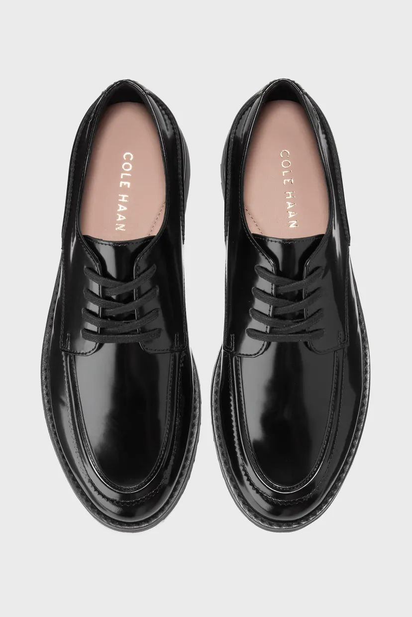 Жіночі чорні шкіряні оксфорди Treena Lug Oxford 3