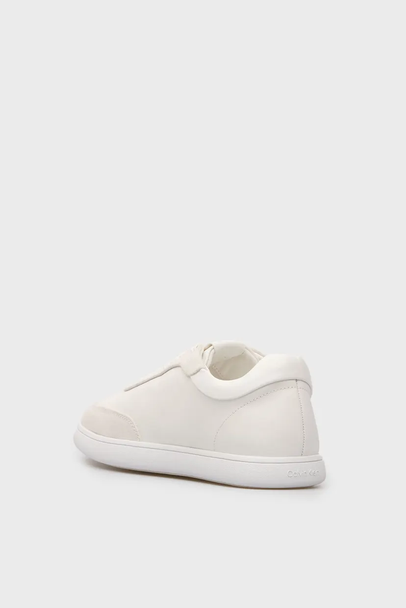 Женские белые кожаные сникерсы CUPSOLE LACE UP - LTH SUE MIX 5