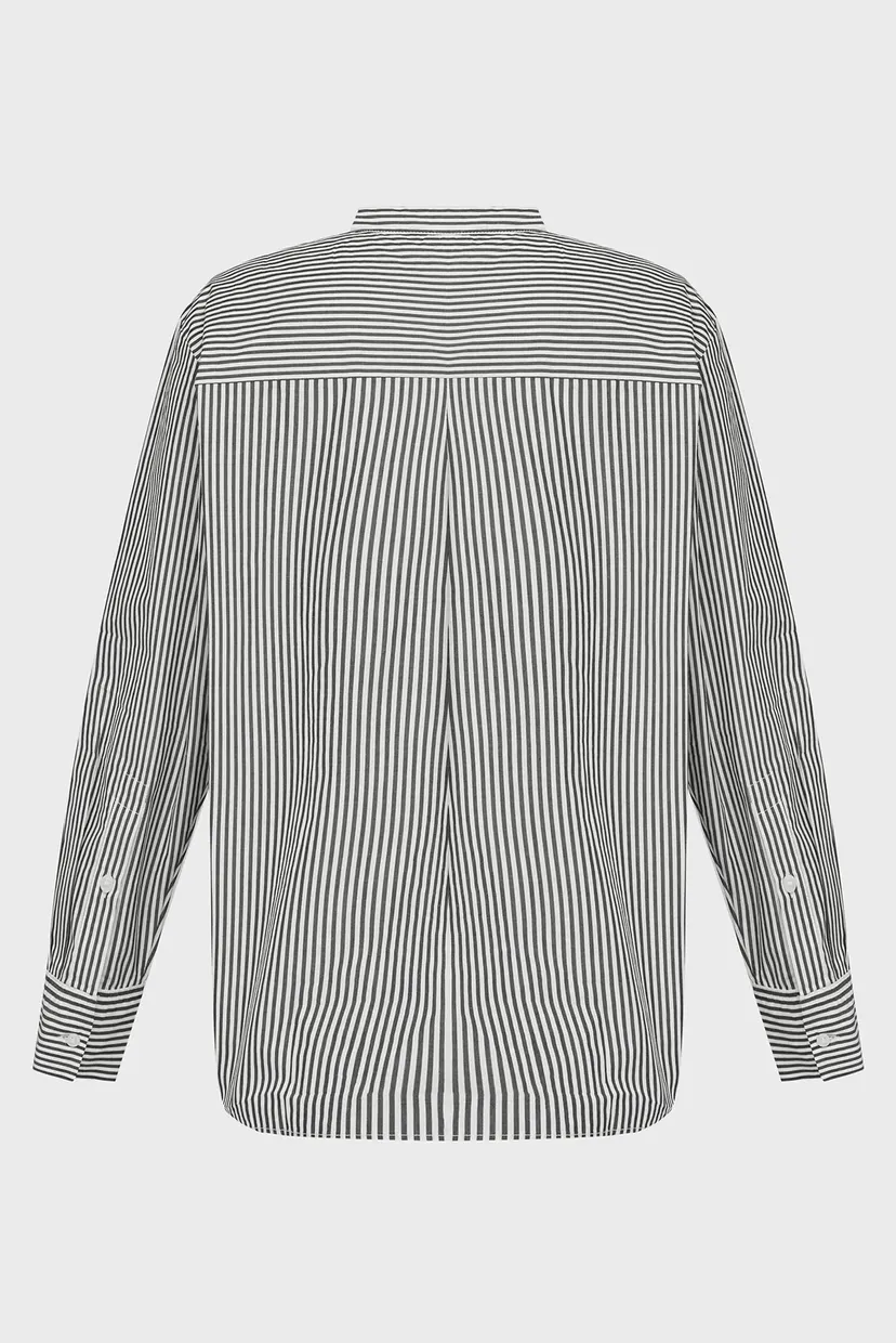 Женская рубашка в полоску STRIPED EASY FIT COLLARLSS SHIRT 6