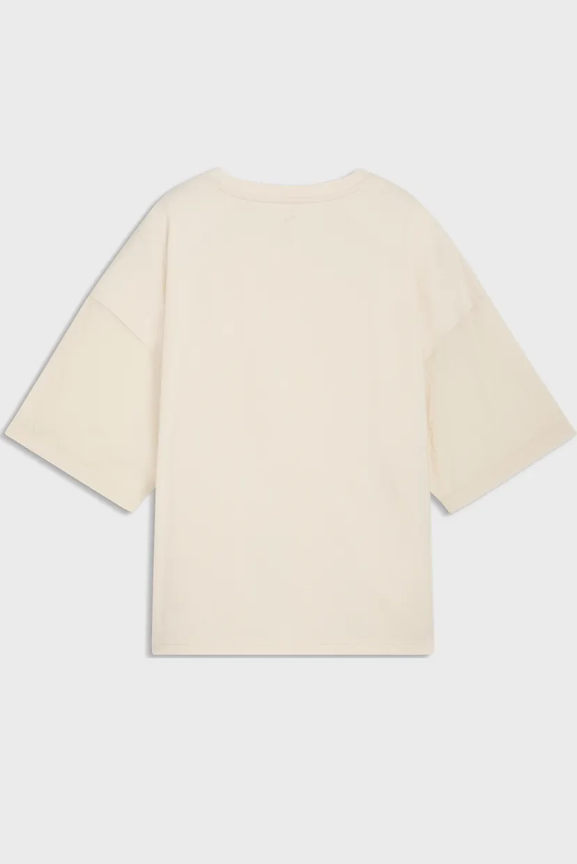 Женская бежевая футболка HER Oversized Tee Women 5