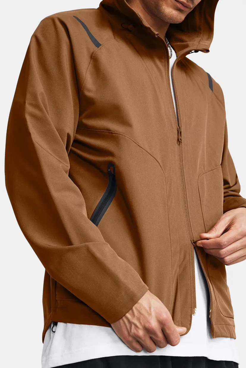 Чоловіча коричнева вітровка UA Unstoppable Jacket 4