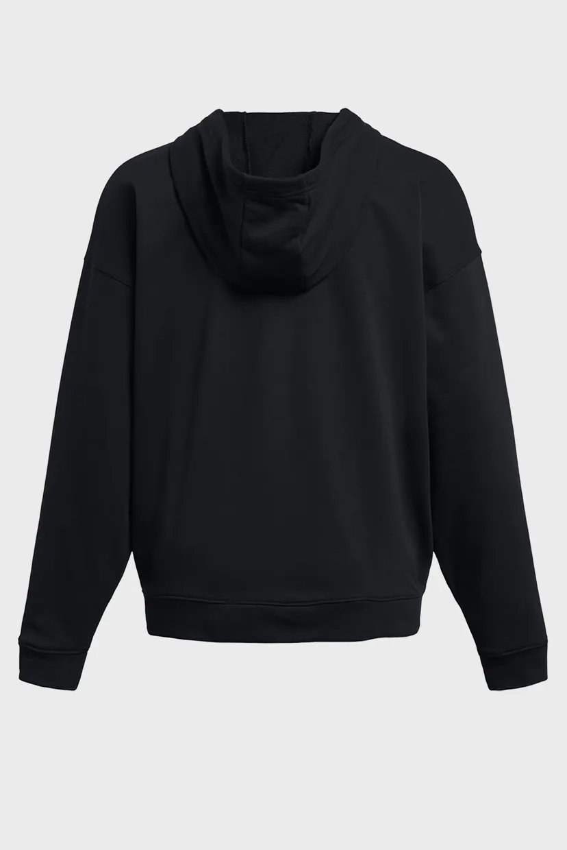 Жіноче чорне худі UA Rival Terry OS FZ Hooded 4