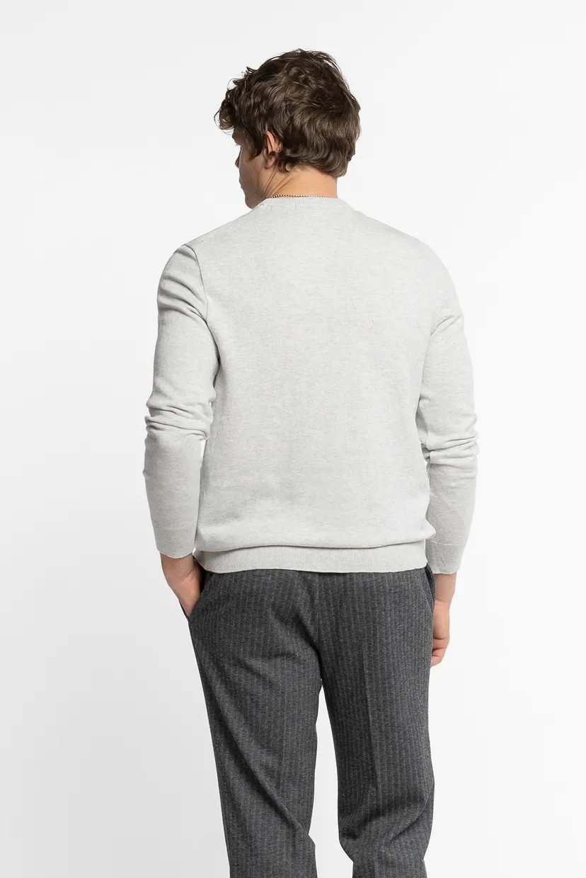 Чоловічий світло-сірий джемпер 4