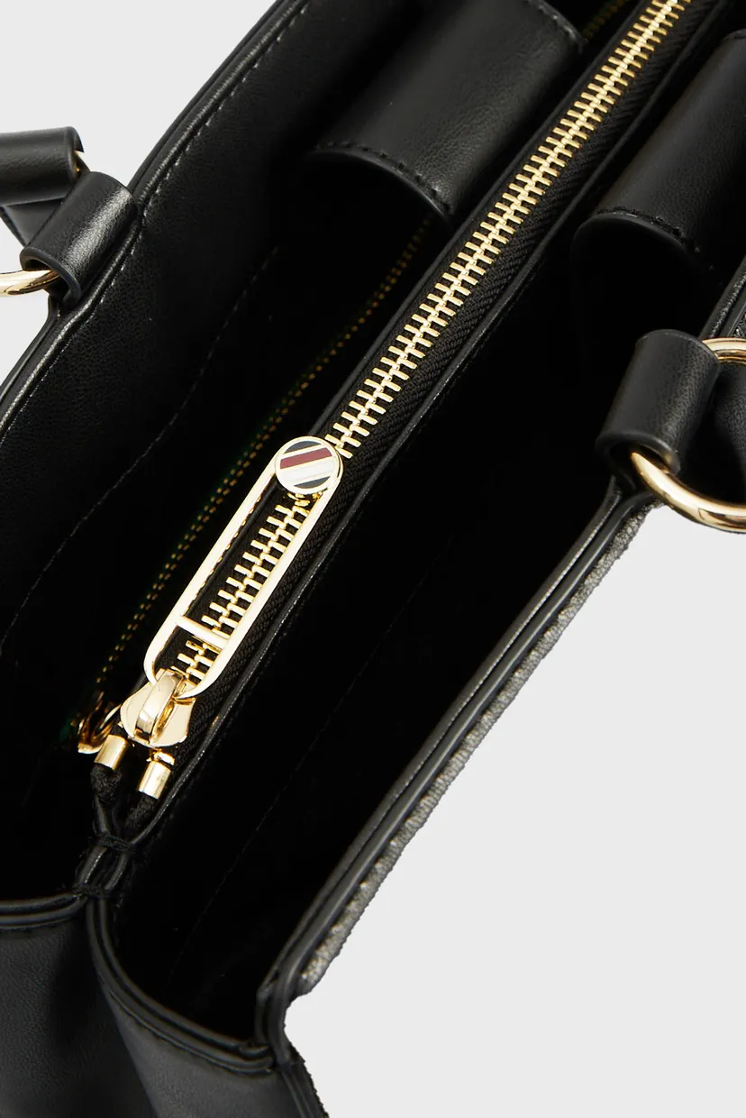 Женская черная сумка TH MONOTYPE SATCHEL 6