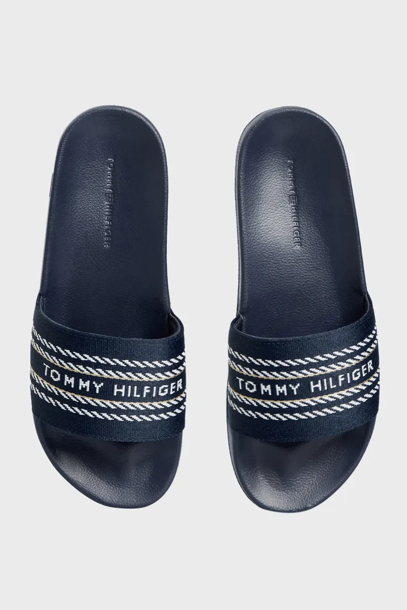 Жіночі темно-сині слайдери TOMMY WEBBING SLIDE 4