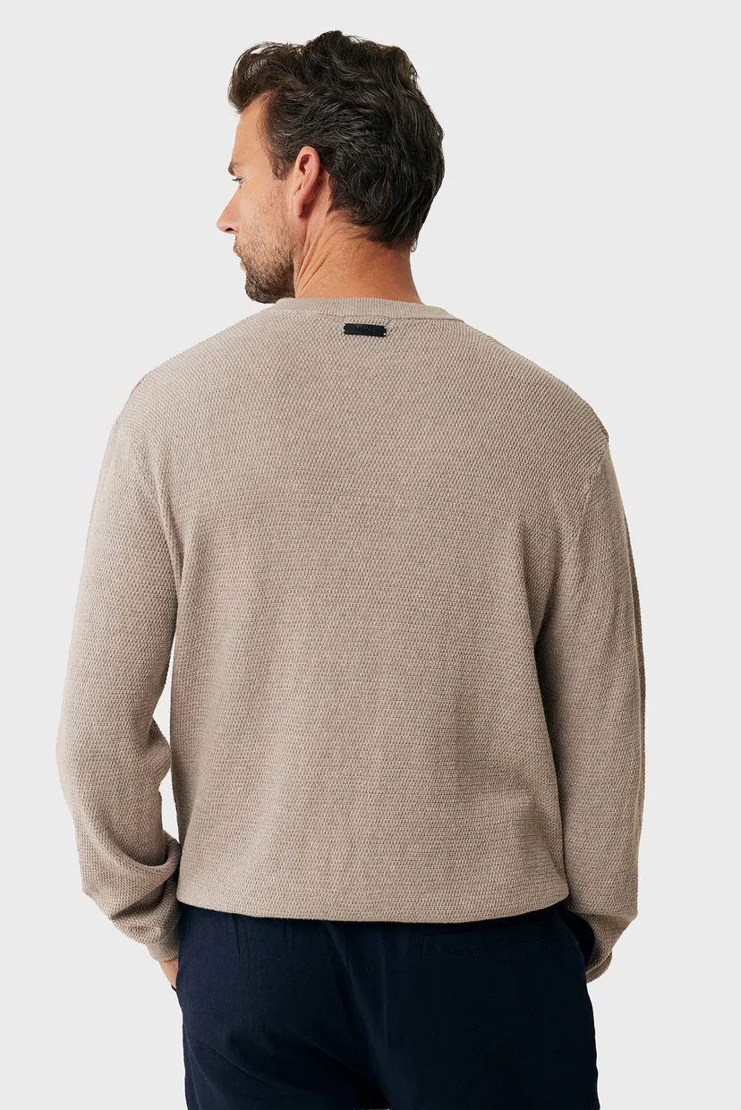 Чоловічий бежевий джемпер Structured knit sweater 3