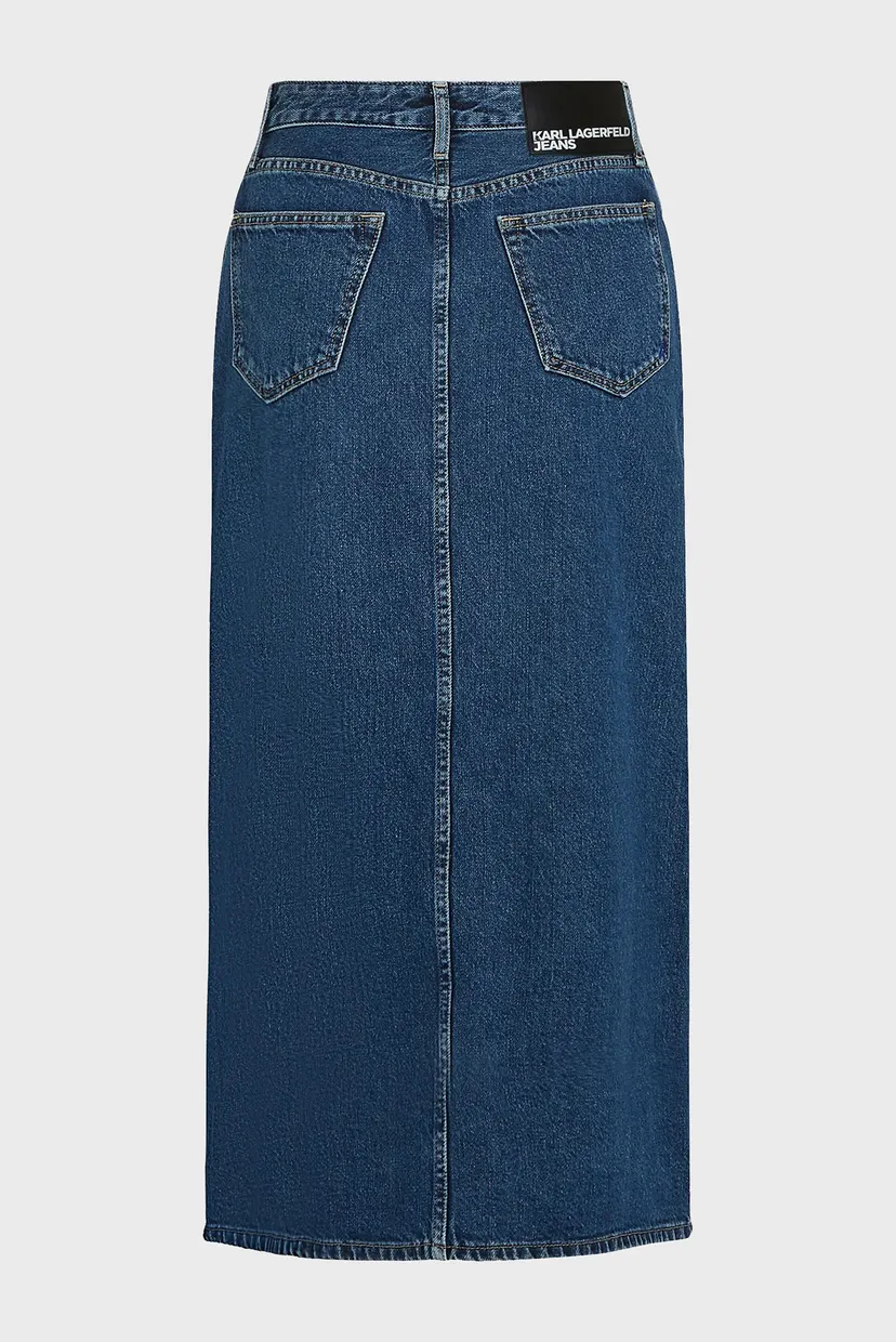 Женская джинсовая юбка blocked denim 6
