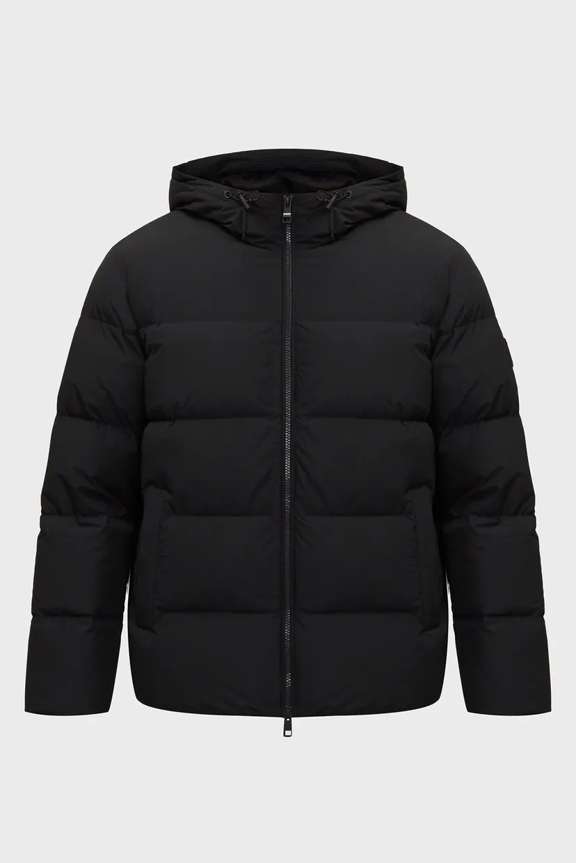 Чоловічий чорний пуховик DOWN HOODED PUFFER JACKET 6