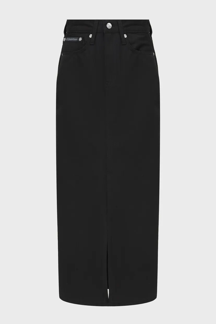 Жіноча чорна джинсова спідниця MAXI DENIM SKIRT 5