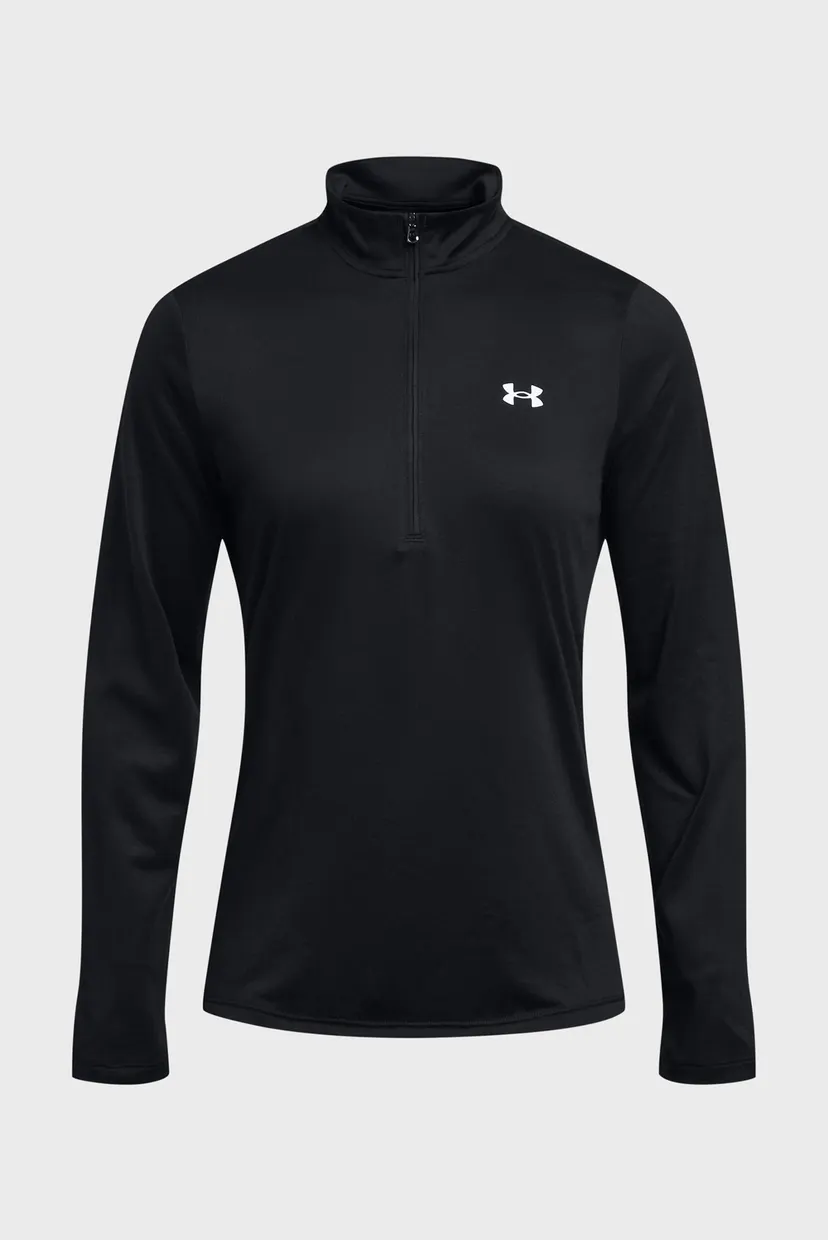 Женский черный лонгслив Tech 1/2 Zip- Solid-BLK 3