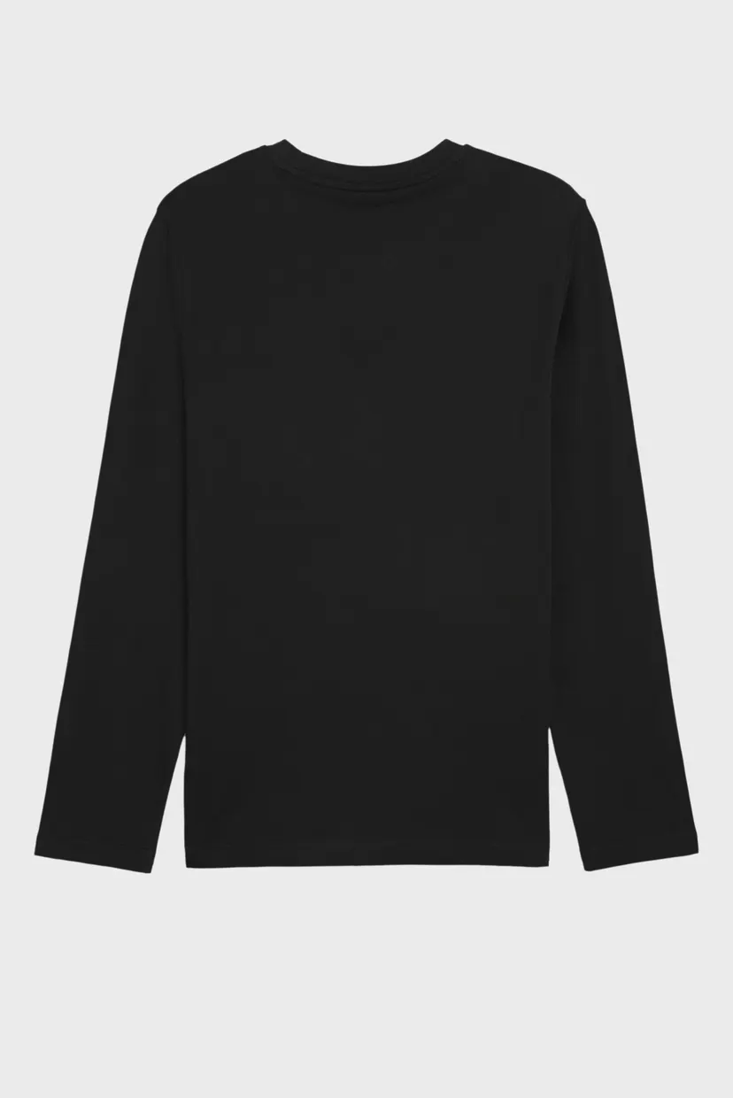 Чоловічий чорний лонгслів Essentials No. 1 Logo Long Sleeve Tee Men 5