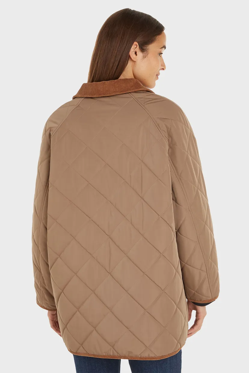 Жіноча бежева двостороння куртка MD LW QUILTED REVERSIBLE COAT 3