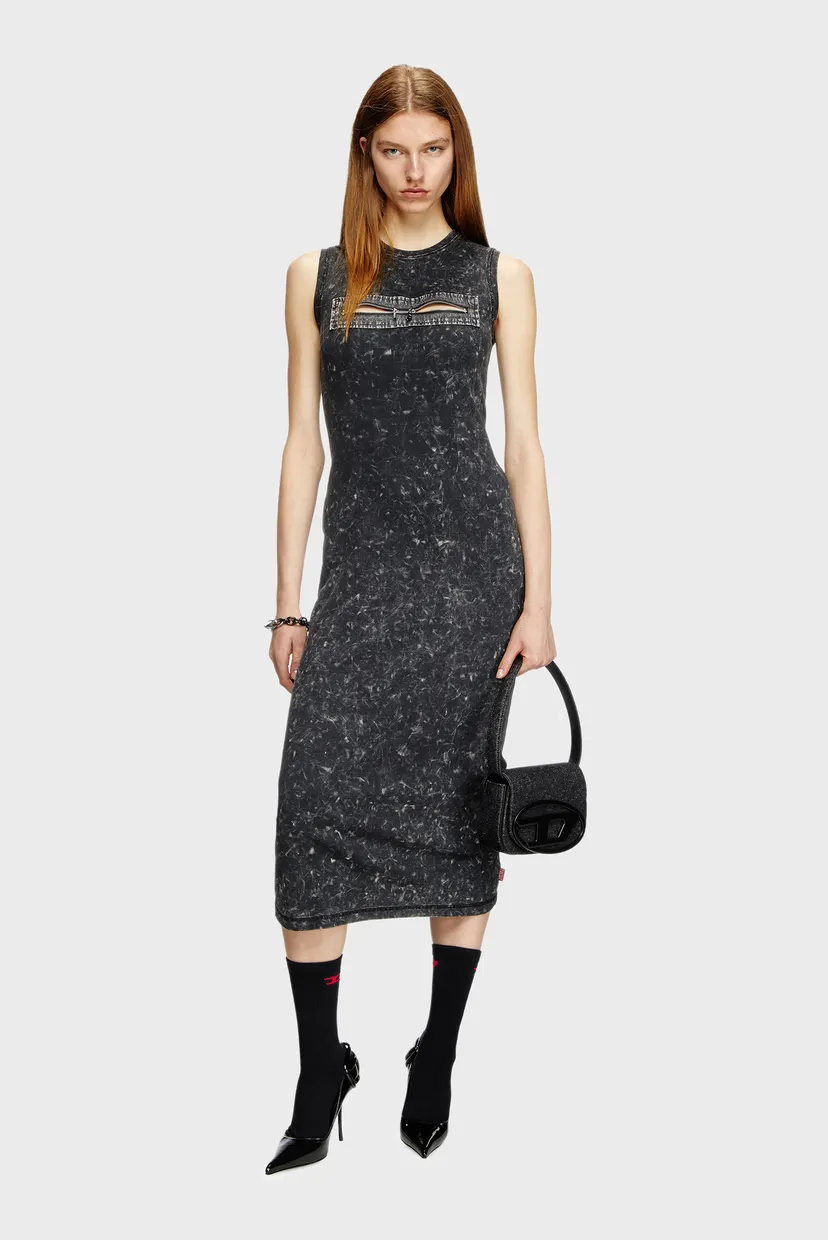 Женская черная джинсовая сумка 1DR SHOULDER BAG Diesel X08396