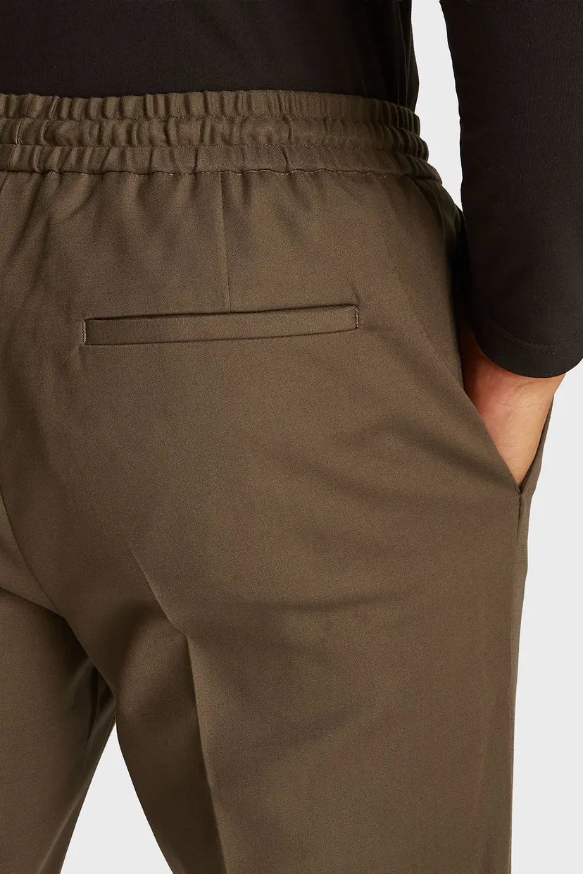 Чоловічі зелені брюки COTTON VISCOSE TAPERED JOGGER 4