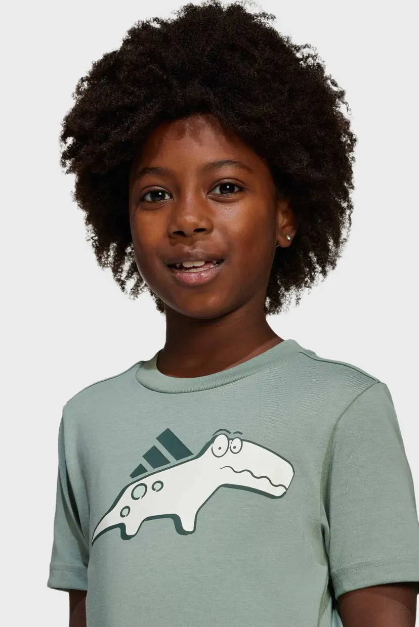 Дитяча м'ятна футболка Adiraptor Graphic Kids 4