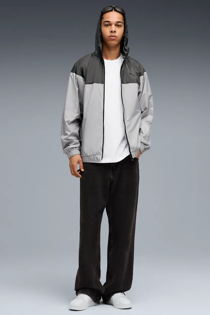 Мужская серая ветровка Essentials Relaxed Windbreaker Men PUMA