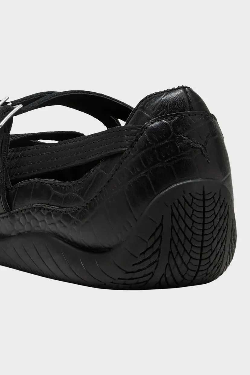 Женские черные балетки Speedcat Ballet Croc Print Sneakers Women 6