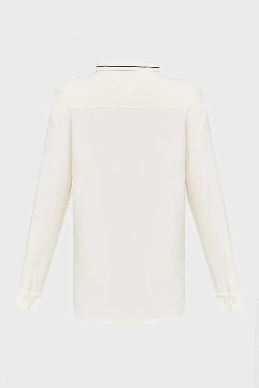 Женская белая блуза SMD DETAIL FLUID SHIRT 6