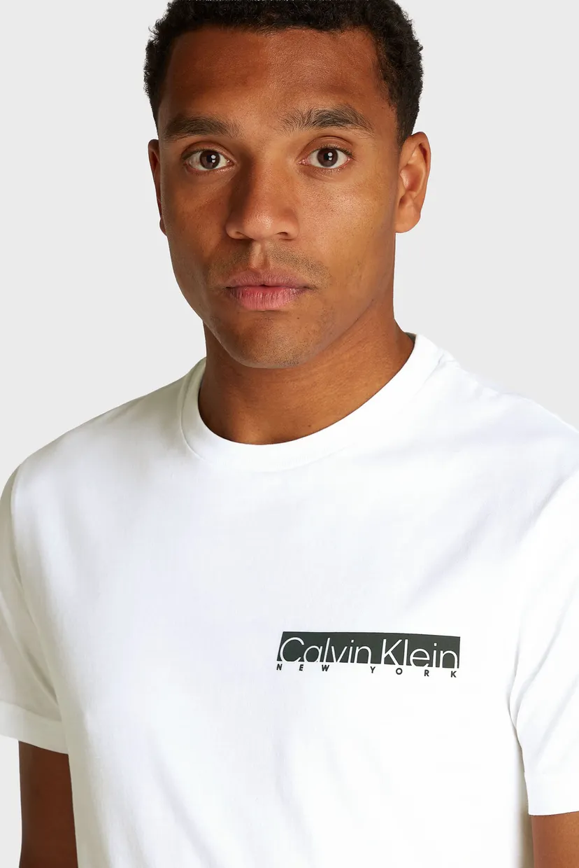 Чоловіча біла футболка NY CHEST BOX LOGO T-SHIRT 4