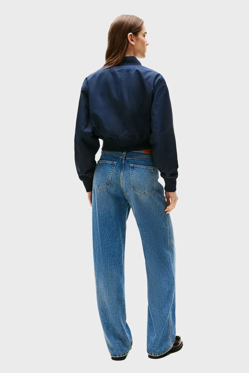 Жіночий синій бомбер NYLON REG CROPPED 3