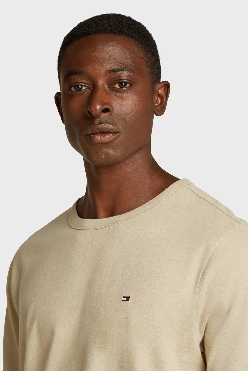 Мужская бежевая льняная футболка COTTON LINEN 4
