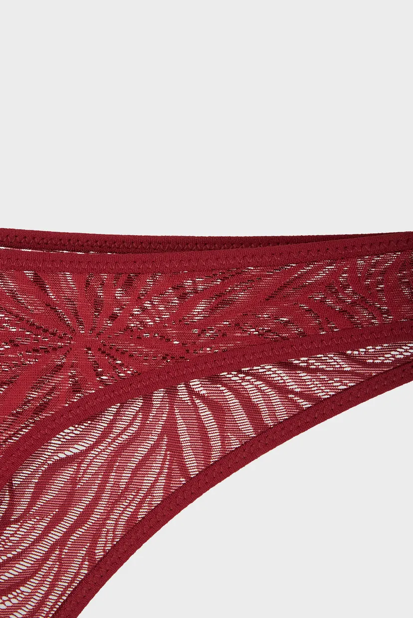 Жіночі червоні трусики THONG 5
