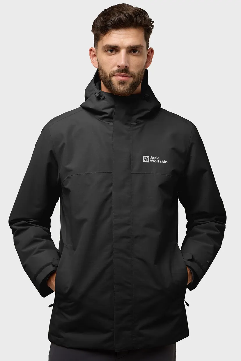 Мужская черная куртка 3 в 1 ALTENBERG 3IN1 JKT M Jack Wolfskin
