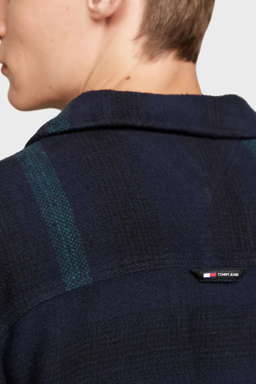 Чоловіча темно-синя картата сорочка TJM BADGE CHECK OVERSHIRT 4