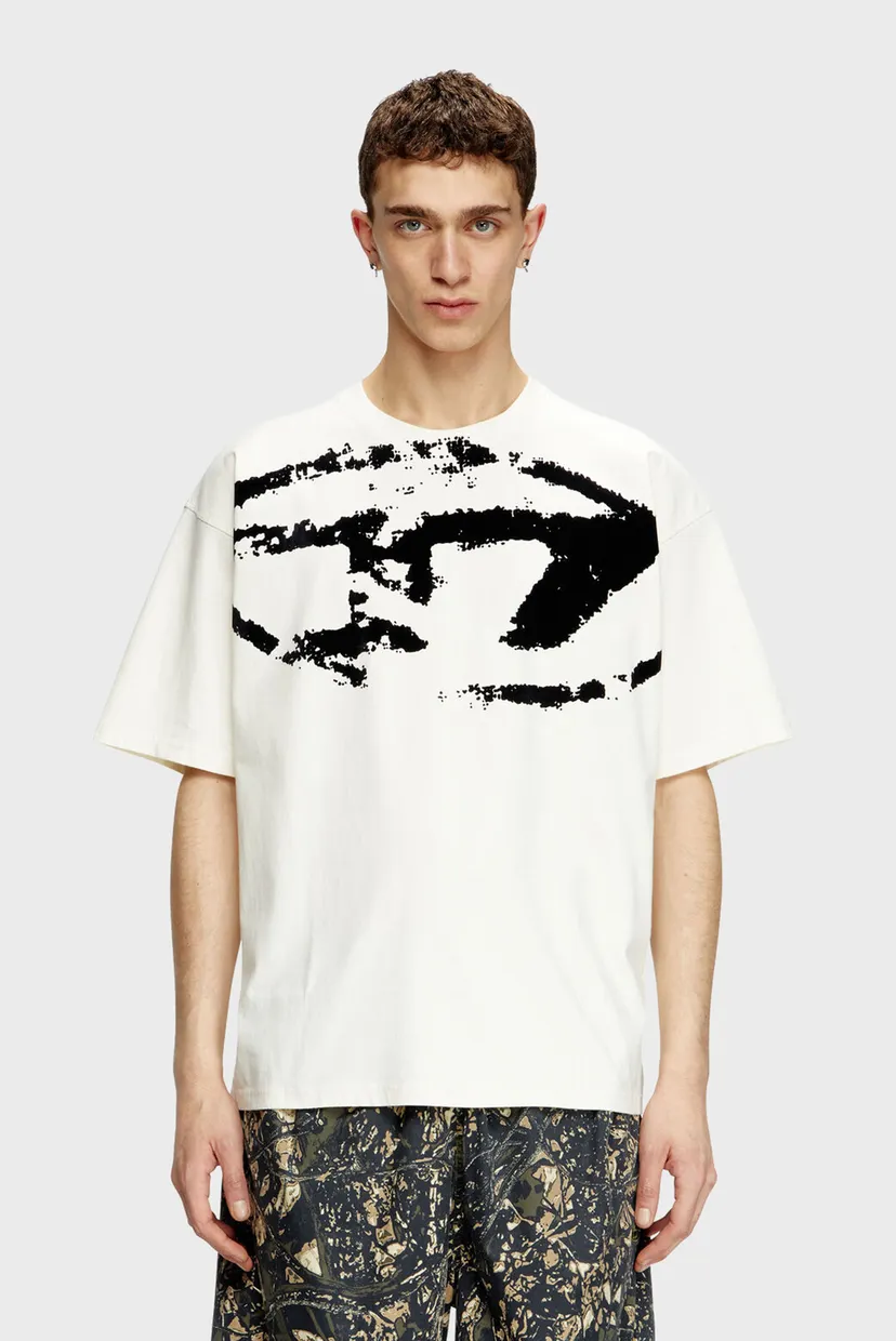 Мужская белая футболка T-BOXT-N14 Diesel A13049 0DQAU — MD-Fashion