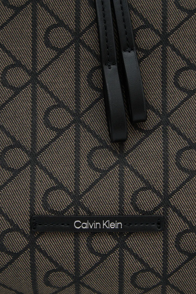 Женский серый рюкзак с узором EMBLEM AOP JACQUARD 6