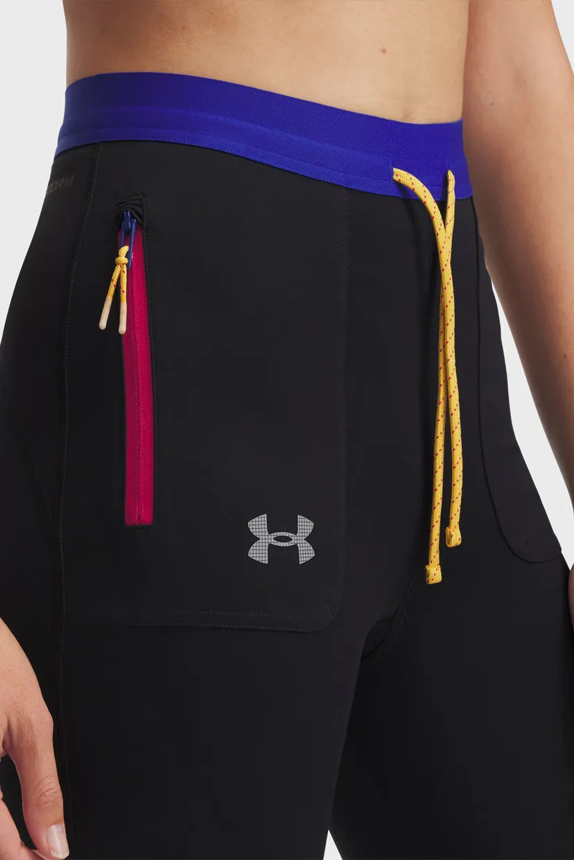 Женские черные тайтсы UA Trail Run Tight 4