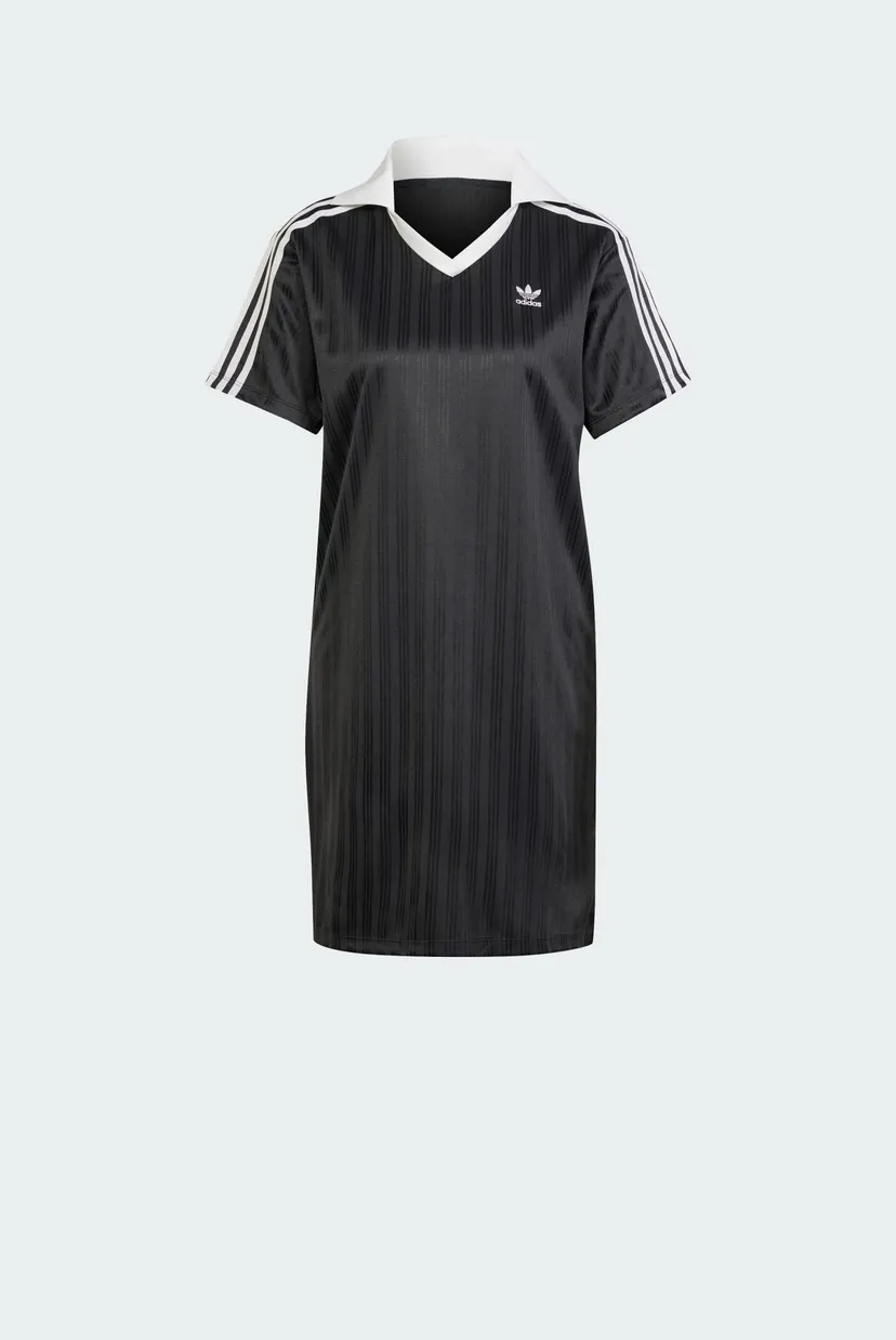 Женское черное платье Adicolor Football Jacquard V-Neck 6