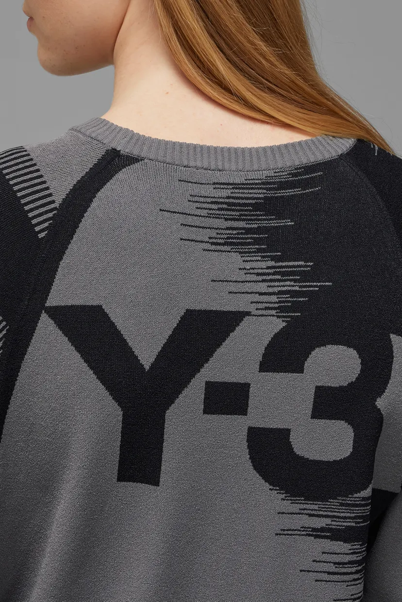 Женский темно-серый джемпер Y-3 Logo Knit 6