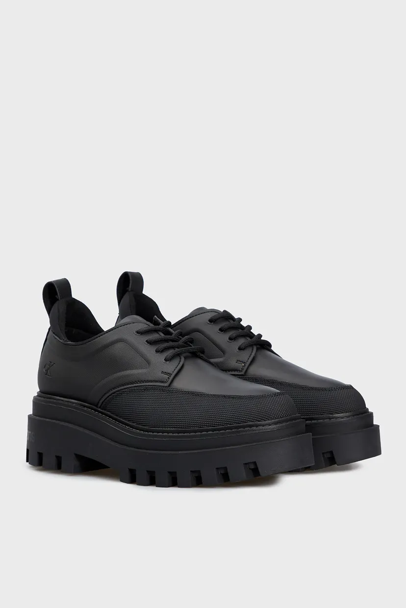 Жіночі чорні дербі FLATFORM LACEUP DERBY 3