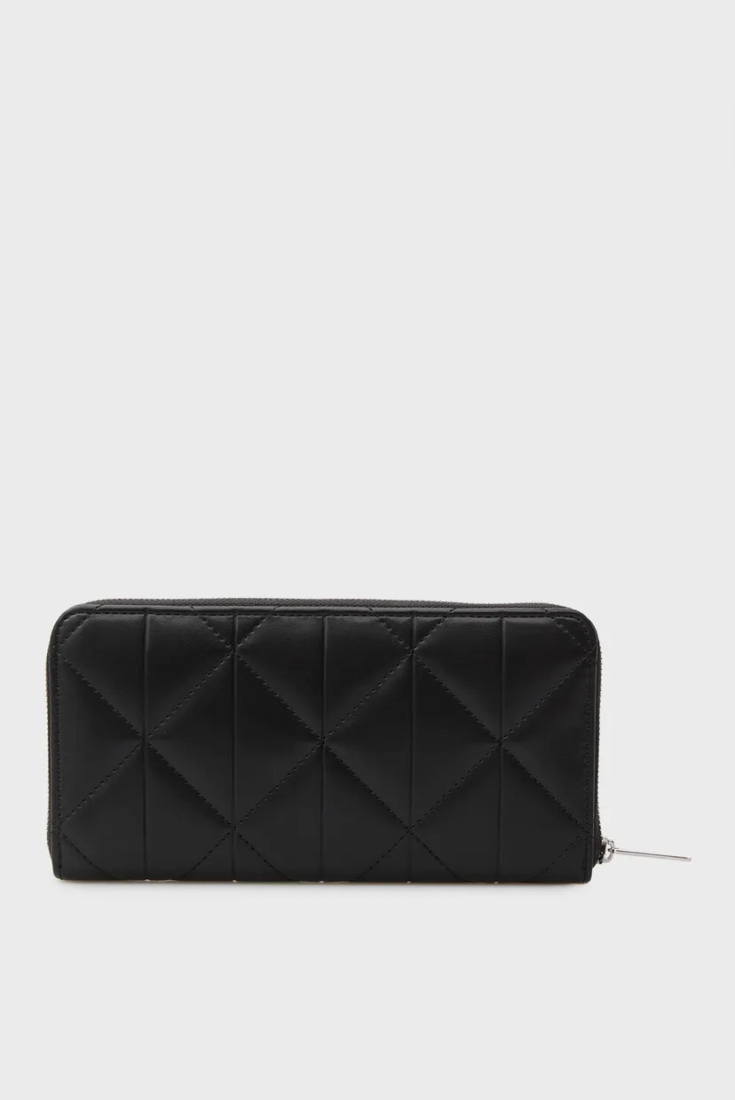Женский черный кошелек QUILTED 4
