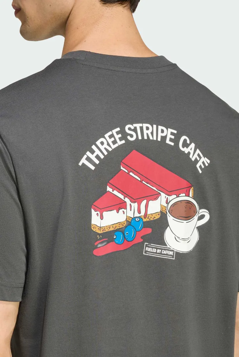 Мужская темно-серая футболка Coffee Cafe Cheesecake Graphic 5