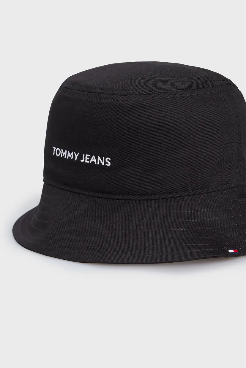 Женская черная панама TJW LINEAR LOGO BUCKET HAT 4