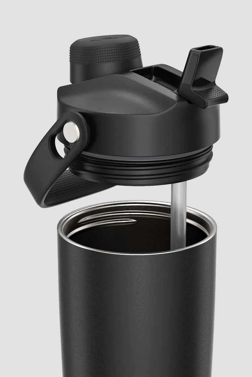Черная бутылка для воды UA 30oz Speed Flip Stainless Steel Bottle Black OSFA (500 мл) 4