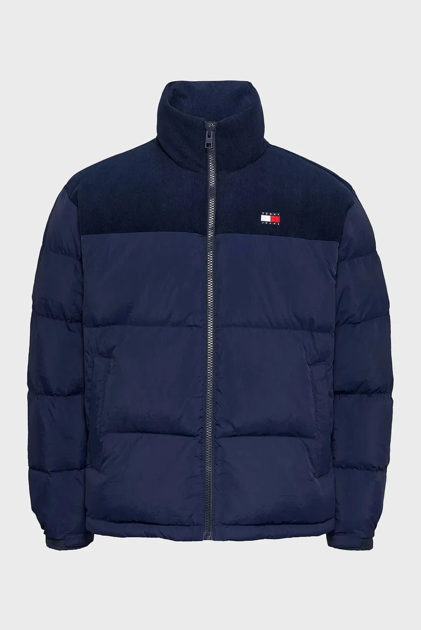 Мужской темно-синий пуховик TJM CORD MIX ALASKA PUFFER 5