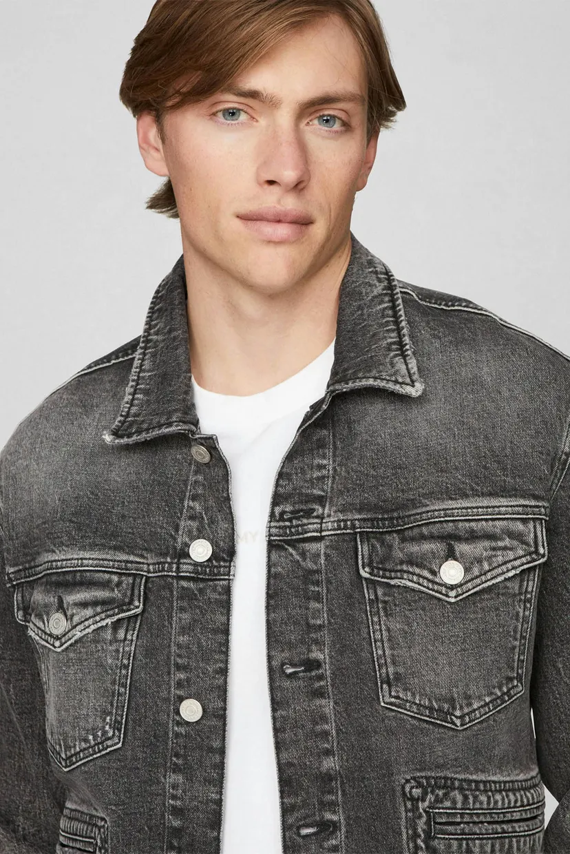 Чоловіча темно-сіра джинсова куртка ISAAC DENIM TRUCKER CH6187 4