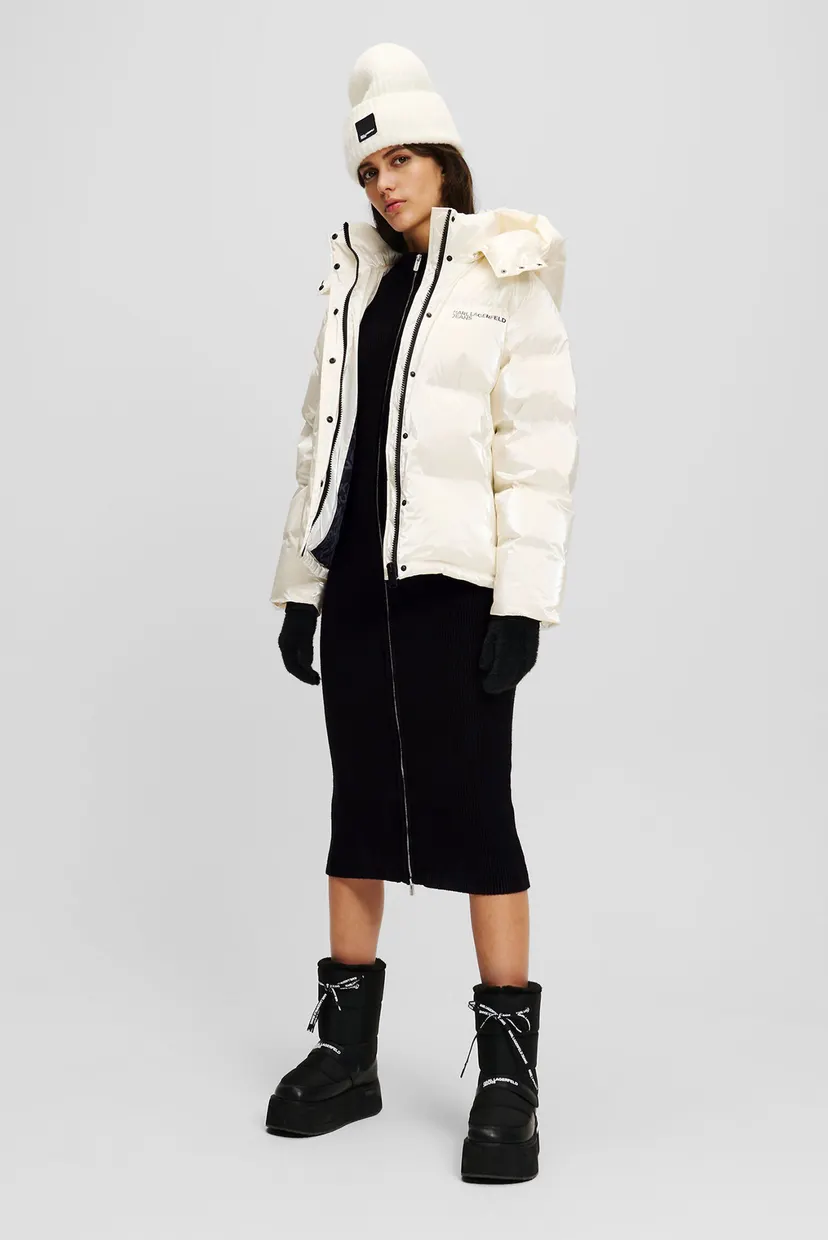Женское черное платье klj lslv knitted zip dress 3