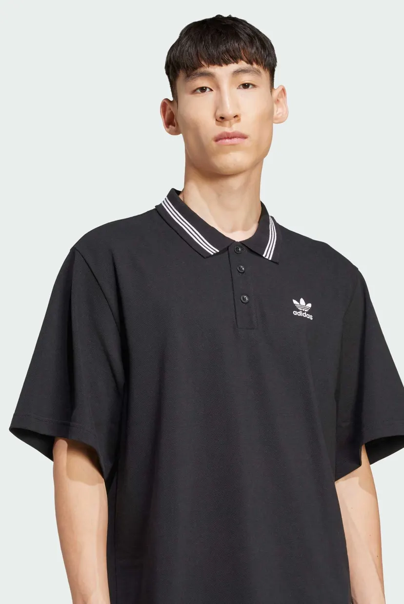 Мужское черное поло adidas Adicolor Loose 4